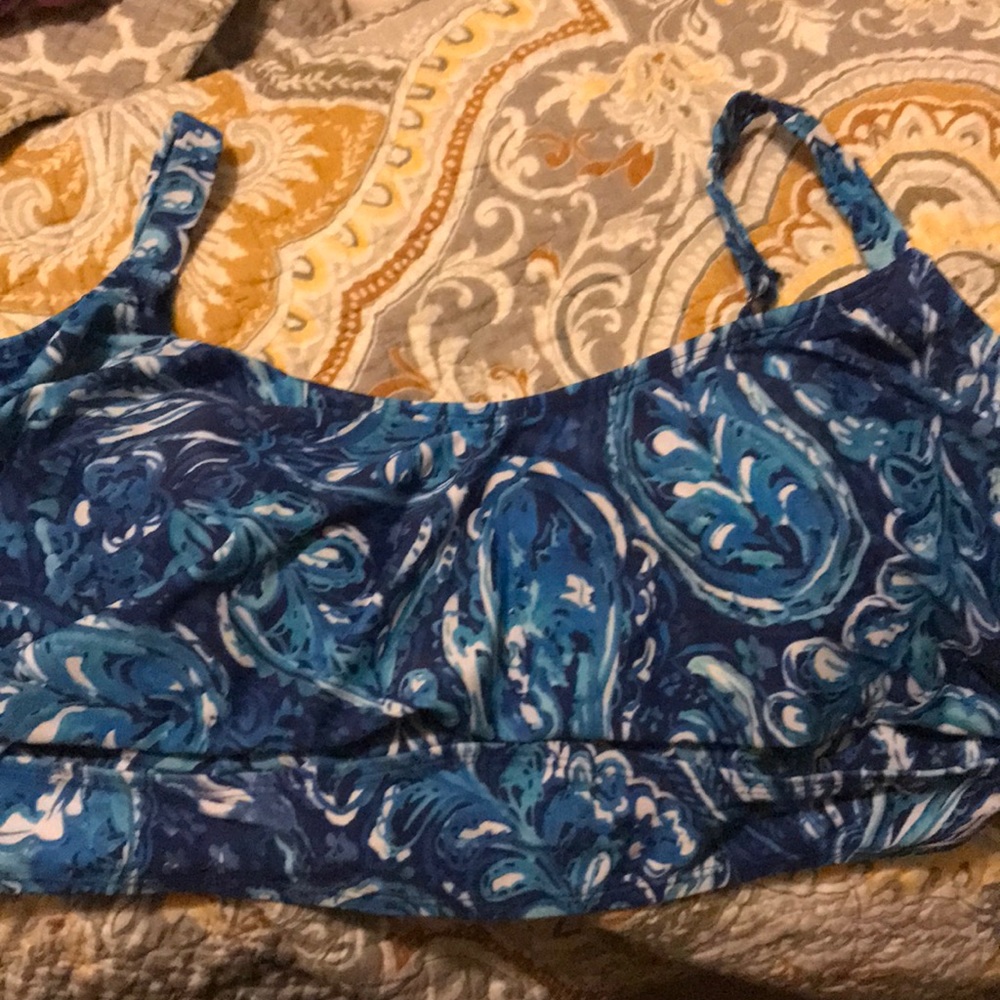 NWOT Paisley Blue Torrid Bikini Top